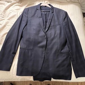 Blue Slim Fit Zara Suit Size 40
